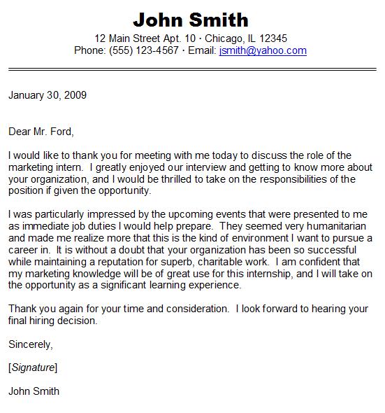 Sample Of Interview Thank You Letter from www.hireme101.com